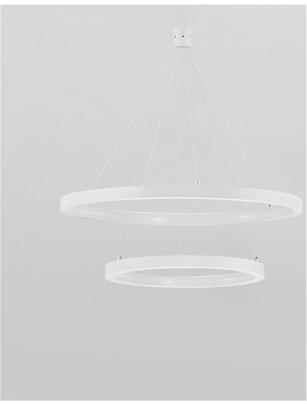 Lustră LED suspendată EMPATIA Nova Luce LED 60W cu lumină caldă 3000K dimabilă alb