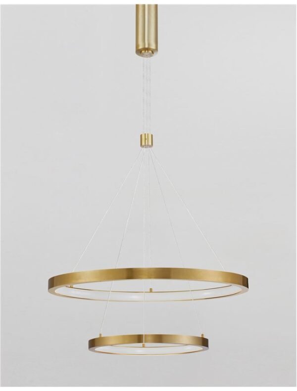 Lustră aurie EMPATIA Nova Luce LED 60W cu lumină caldă 3000k dimabilă