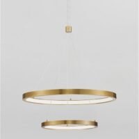 Lustră aurie EMPATIA Nova Luce LED 60W cu lumină caldă 3000k dimabilă