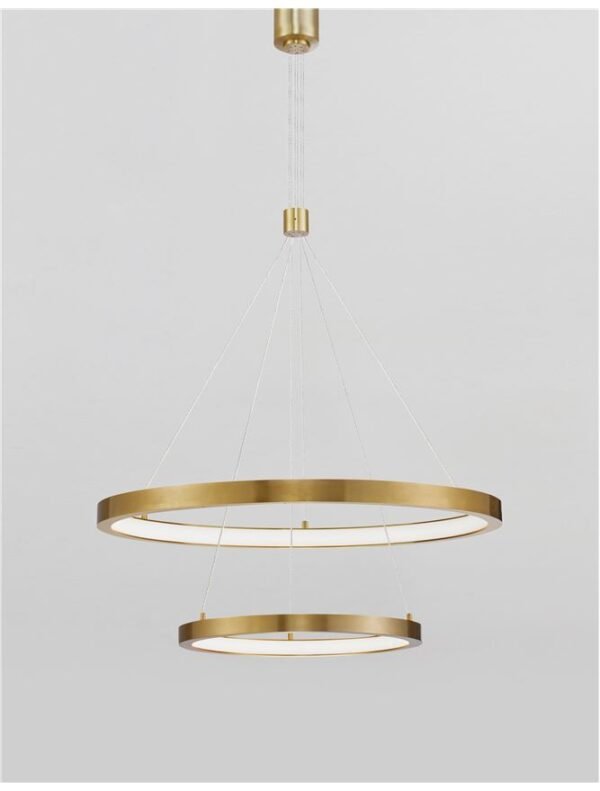 Lustră aurie EMPATIA Nova Luce LED 60W cu lumină caldă 3000k dimabilă