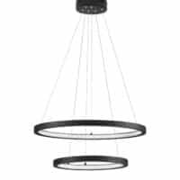 Lustră EMPATIA Nova Luce LED 60W cu lumină caldă 3000k dimabilă negru