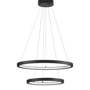 Lustră EMPATIA Nova Luce LED 60W cu lumină caldă 3000k dimabilă negru