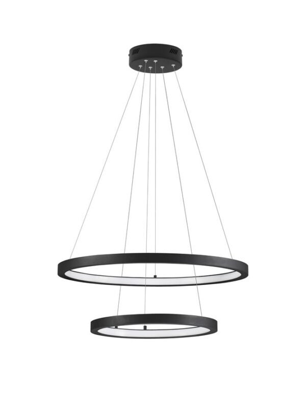 Lustră EMPATIA Nova Luce LED 60W cu lumină caldă 3000k dimabilă negru