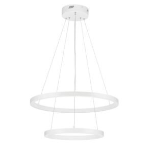 Lustră suspendată cu cercuri EMPATIA Nova Luce 60W 3000K dimabilă alb