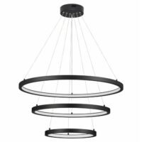 Lustră mare EMPATIA Nova Luce LED 108W cu lumină caldă 3000K dimabilă negru