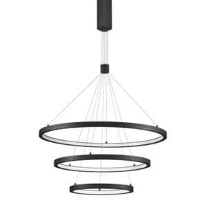 Lustra living EMPATIA Nova Luce LED 108W cu lumină caldă 3000K dimabilă negru