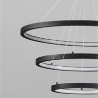 Lustra living EMPATIA Nova Luce LED 108W cu lumină caldă 3000K dimabilă negru