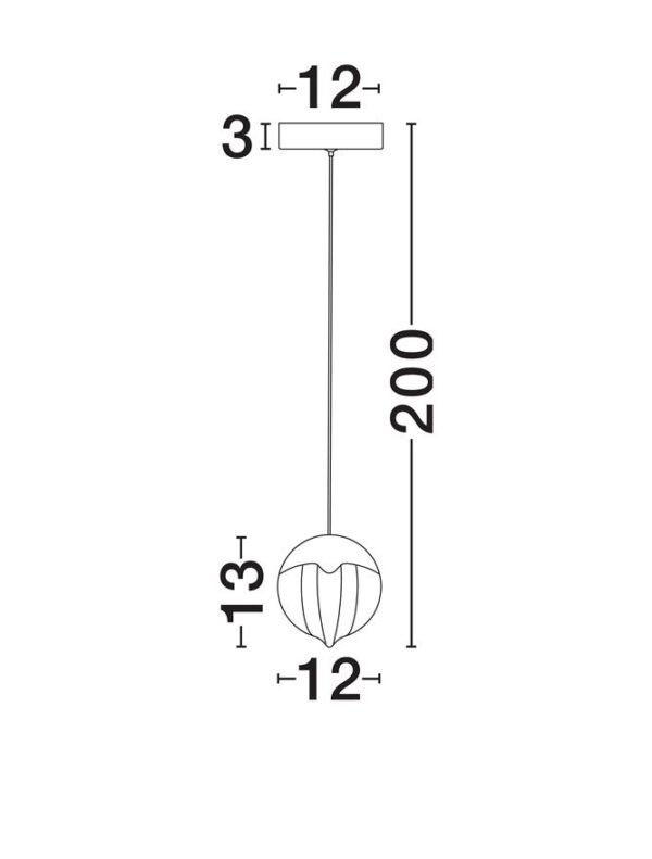 Pendul ALICIA Nova Luce LED 5W 3000k Cloud Glass dimabil