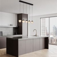 Lustră bucătărie ALICIA Nova Luce LED 25W 3000k Cloud Glass dimabil