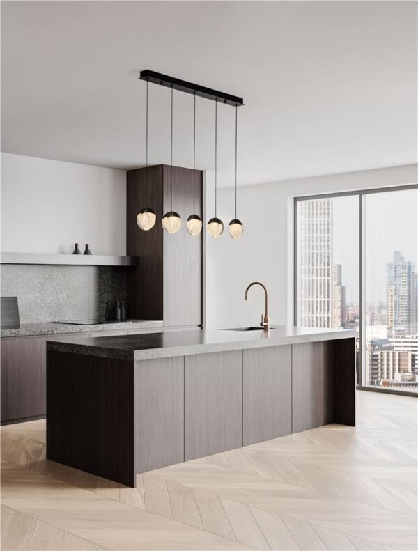 Lustră bucătărie ALICIA Nova Luce LED 25W 3000k Cloud Glass dimabil