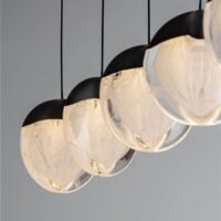 Lustră bucătărie ALICIA Nova Luce LED 25W 3000k Cloud Glass dimabil