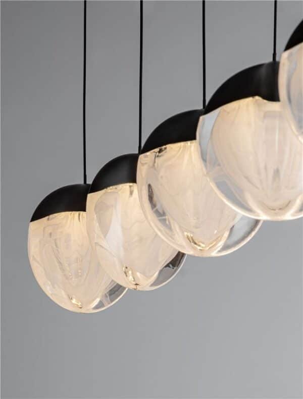 Lustră bucătărie ALICIA Nova Luce LED 25W 3000k Cloud Glass dimabil