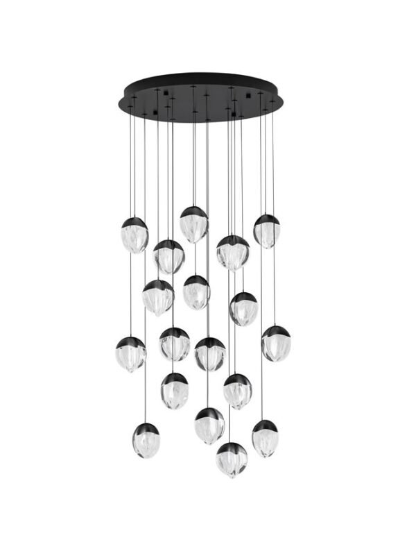 Lustră living ALICIA Nova Luce LED 90W 3000k Cloud Glass dimabil