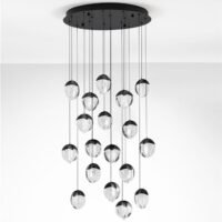 Lustră living ALICIA Nova Luce LED 90W 3000k Cloud Glass dimabil