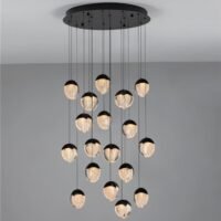 Lustră living ALICIA Nova Luce LED 90W 3000k Cloud Glass dimabil