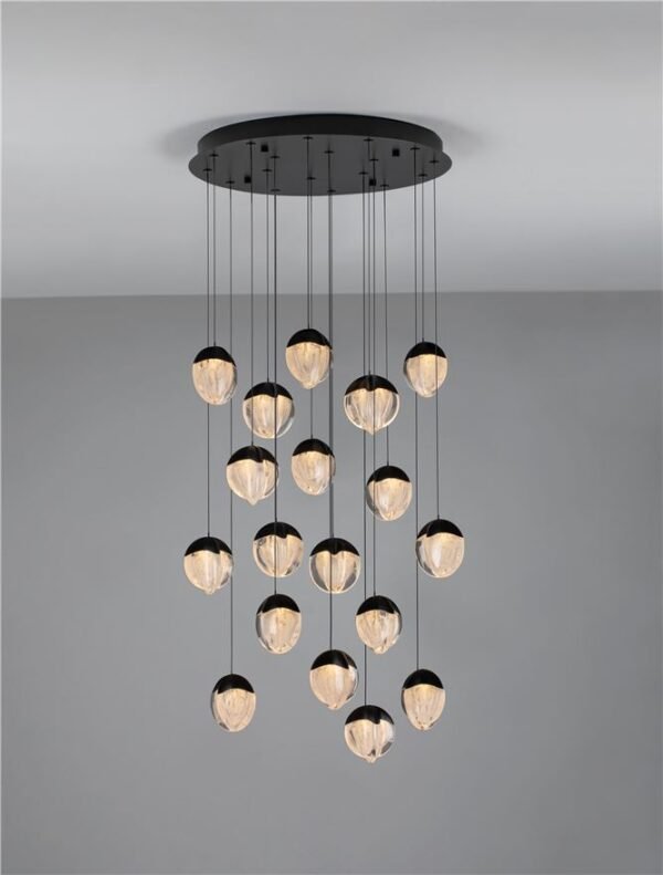 Lustră living ALICIA Nova Luce LED 90W 3000k Cloud Glass dimabil