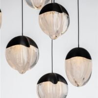 Lustră living ALICIA Nova Luce LED 90W 3000k Cloud Glass dimabil