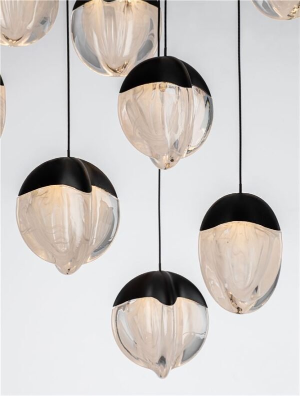 Lustră living ALICIA Nova Luce LED 90W 3000k Cloud Glass dimabil