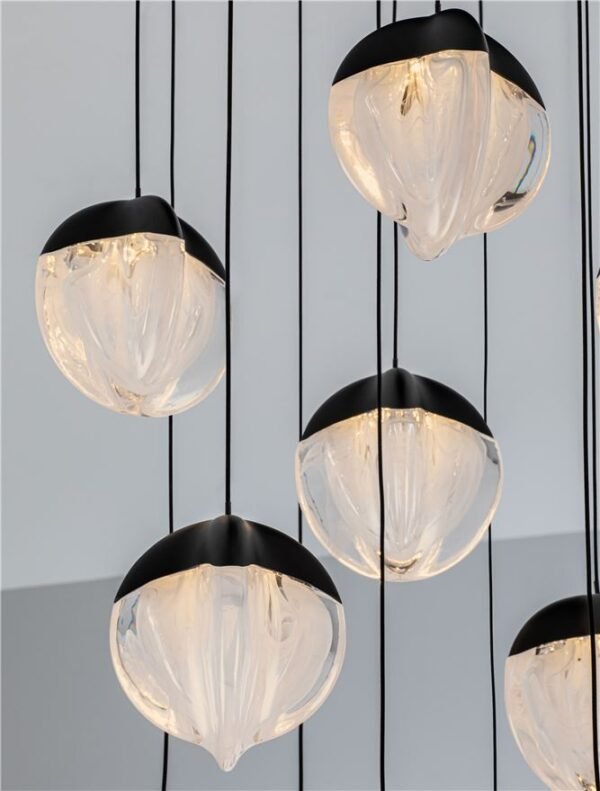 Lustră living ALICIA Nova Luce LED 90W 3000k Cloud Glass dimabil