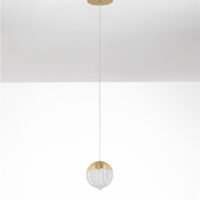 Pendul auriu ALICIA Nova Luce LED 5W 3000k Cloud Glass dimabil