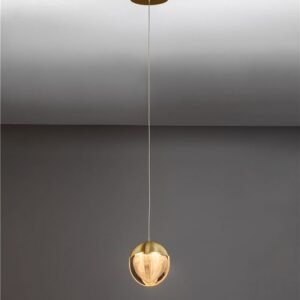 Pendul auriu ALICIA Nova Luce LED 5W 3000k Cloud Glass dimabil