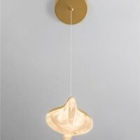 Pendul auriu ALICIA Nova Luce LED 5W 3000k Cloud Glass dimabil