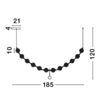 Lustră suspendată BRILLANTE Nova Luce LED 49W 3200K IP20 dimabilă crom
