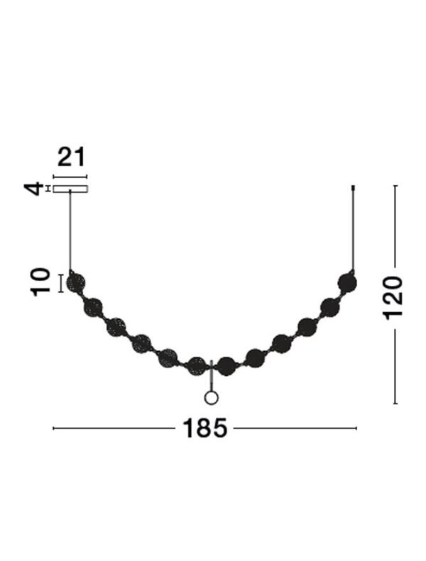 Lustră suspendată BRILLANTE Nova Luce LED 49W 3200K IP20 dimabilă crom