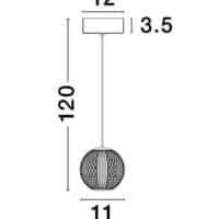 Pendul glob BRILLANTE Nova Luce LED 4.2W 3200K IP20