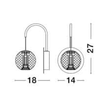 Aplică perete interior BRILLANTE Nova Luce LED 4W 3200K IP20