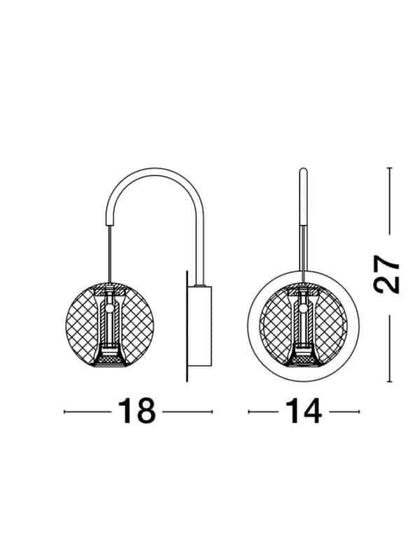 9695100_6 Aplică perete interior BRILLANTE Nova Luce LED 4W 3200K IP20