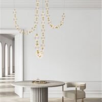 Lustră aurie cu cristale BRILLANTE Nova Luce LED 134W 8530Lm 3200K IP20