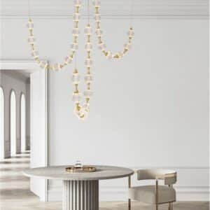 Lustră aurie cu cristale BRILLANTE Nova Luce LED 134W 8530Lm 3200K IP20