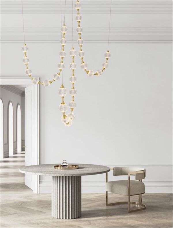 Lustră aurie cu cristale BRILLANTE Nova Luce LED 134W 8530Lm 3200K IP20