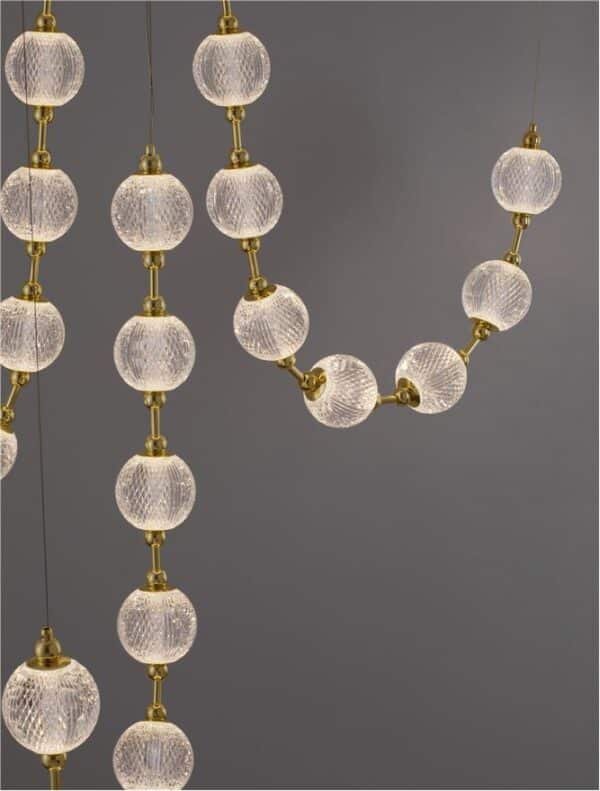 Lustră aurie cu cristale BRILLANTE Nova Luce LED 134W 8530Lm 3200K IP20