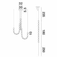 Lustră aurie cu cristale BRILLANTE Nova Luce LED 134W 8530Lm 3200K IP20
