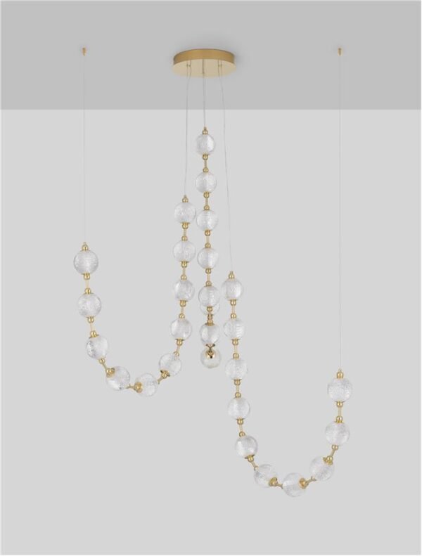 Lustră aurie cu cristale BRILLANTE Nova Luce LED 134W 8530Lm 3200K IP20