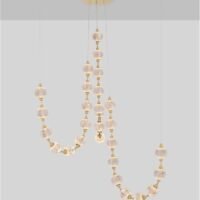 Lustră aurie cu cristale BRILLANTE Nova Luce LED 134W 8530Lm 3200K IP20