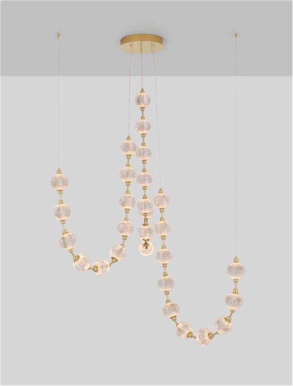 Lustră aurie cu cristale BRILLANTE Nova Luce LED 134W 8530Lm 3200K IP20