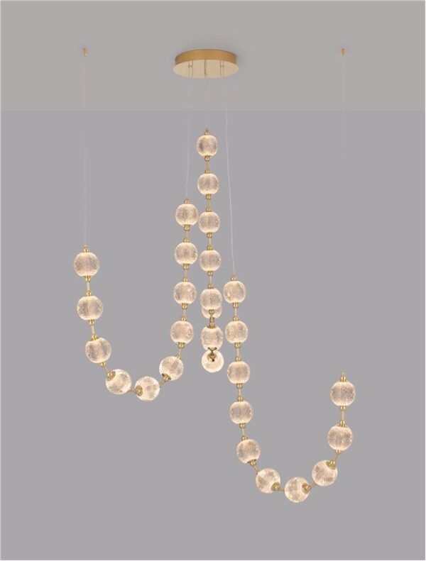 Lustră aurie cu cristale BRILLANTE Nova Luce LED 134W 8530Lm 3200K IP20