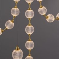 Lustră aurie cu cristale BRILLANTE Nova Luce LED 134W 8530Lm 3200K IP20