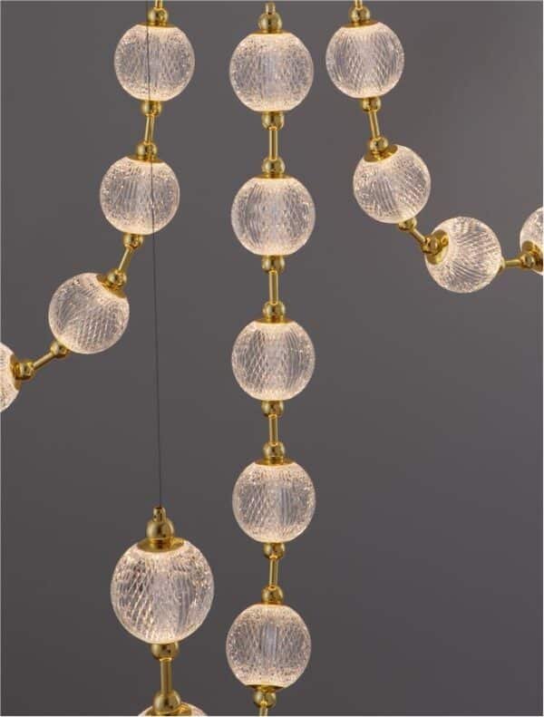 Lustră aurie cu cristale BRILLANTE Nova Luce LED 134W 8530Lm 3200K IP20