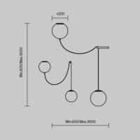 Lustră suspendată Maytoni Twins LED 20W 3000k IP20