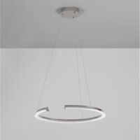 Lustră LED ELMO Nova Luce 48W IP20 3500K din oțel inoxidabil cromat, aluminiu și acri