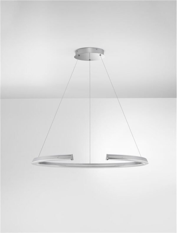 Lustră living ELMO Nova Luce LED 58W IP20 3500K din oțel inoxidabil cromat, aluminiu și acril