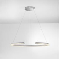 Lustră living ELMO Nova Luce LED 58W IP20 3500K din oțel inoxidabil cromat, aluminiu și acril