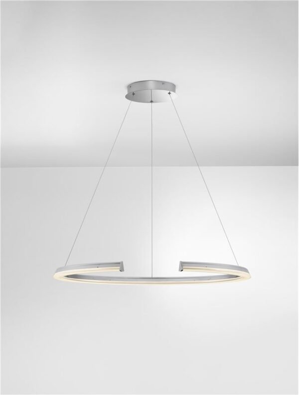 Lustră living ELMO Nova Luce LED 58W IP20 3500K din oțel inoxidabil cromat, aluminiu și acril