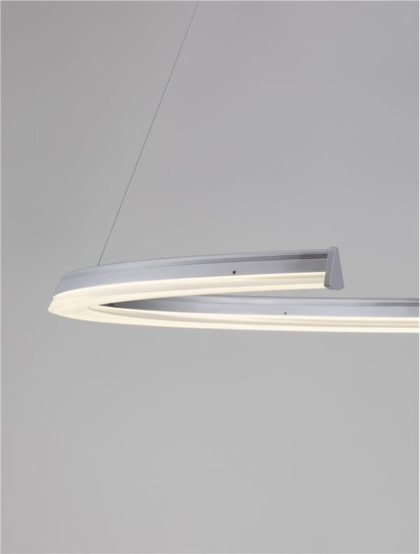 Lustră living ELMO Nova Luce LED 58W IP20 3500K din oțel inoxidabil cromat, aluminiu și acril