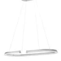 Lustră pentru zona de luat masa ELMO Nova Luce 48W IP20 3500K din oțel inoxidabil cromat, aluminiu și acril