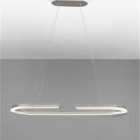 Lustră pentru zona de luat masa ELMO Nova Luce 48W IP20 3500K din oțel inoxidabil cromat, aluminiu și acril